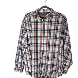 Vineyard Vines Mens 100% Cotton Whale Shirt Long Sleeve Button Down White‎ Plaid